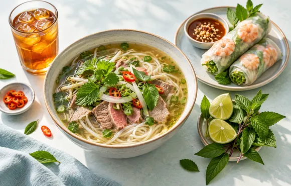 Ảnh món ăn tạo bằng AI trong bài đăng Bonjour Vietnam minh họa